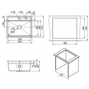 Кухонная мойка Granula KS-6051 ЧЕРНЫЙ МАТОВЫЙ 600х510 мм