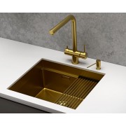 Кухонная мойка Granula KS-5045U ЗОЛОТО САТИН 500х445 мм