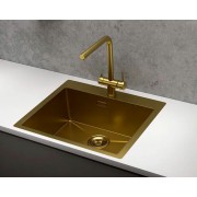 Кухонная мойка Granula GR-5951 ЗОЛОТО САТИН 590х510 мм