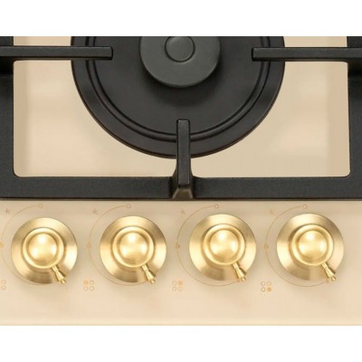 Варочная поверхность газовая Hyundai HHG 6434 BE бежевый Варочная поверхность газовая Hyundai HHG 6434 BE бежевый