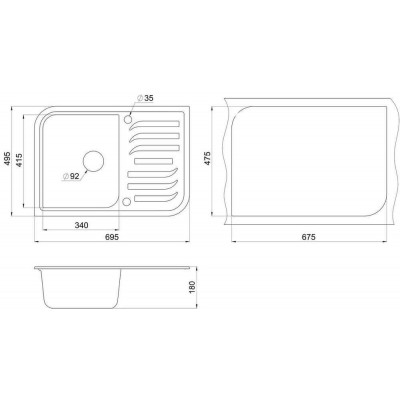 Granula GR-7001 графит 695х495мм Granula GR-7001 графит 695х495мм
