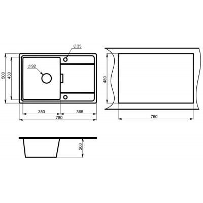 Granula GR-7804 базальт 780х500мм Granula GR-7804 базальт 780х500мм