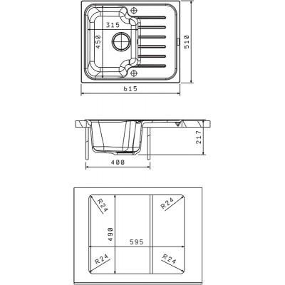 Кухонная мойка Флорентина ТАИС 615 мокко Кухонная мойка Флорентина ТАИС 615 мокко