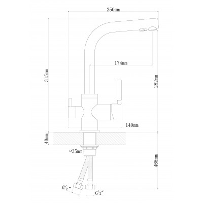 Смеситель DR.Gans АКЦЕНТ цвет терра Смеситель DR.Gans АКЦЕНТ цвет терра