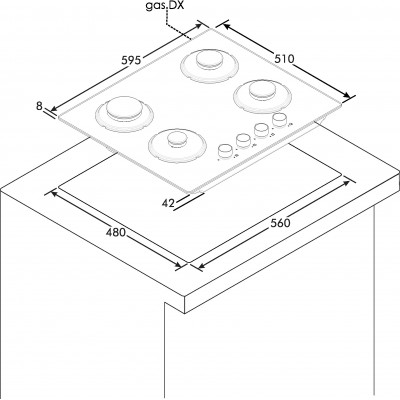 Варочная поверхность CANDY CVG6DPB Варочная поверхность CANDY CVG6DPB