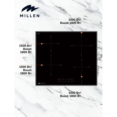 MILLEN MIH 601 BL панель стеклокерамическая индукционная MILLEN MIH 601 BL панель стеклокерамическая индукционная