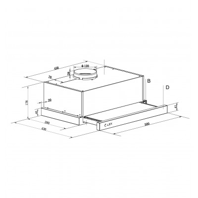 LEX HOGAN 500 INOX вытяжка LEX HOGAN 500 INOX вытяжка