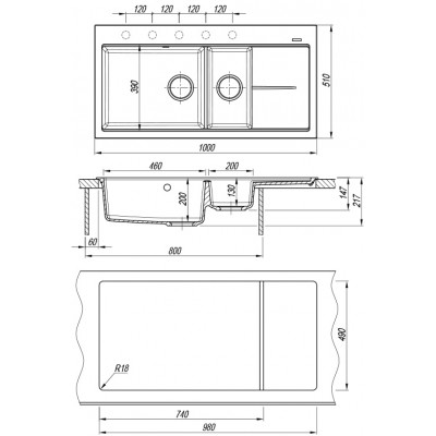 Кухонная мойка Флорентина РОССАНА капучино Кухонная мойка Флорентина РОССАНА капучино
