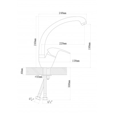 Смеситель DR.Gans РОНДО цвет терракот Смеситель DR.Gans РОНДО цвет терракот