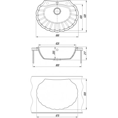 Кухонная мойка Флорентина ГРЕБЕШОК мокко Кухонная мойка Флорентина ГРЕБЕШОК мокко