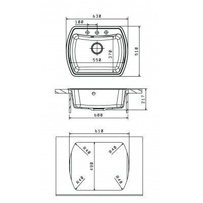 Кухонная мойка Флорентина НИРЕ 630 жасмин Кухонная мойка Флорентина НИРЕ 630 жасмин