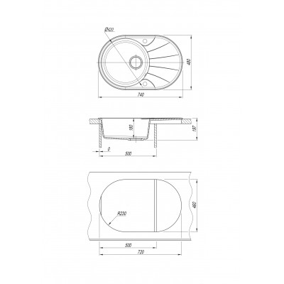 Кухонная мойка Dr.Gans Smart Виола 740 белый Кухонная мойка Dr.Gans Smart Виола 740 белый