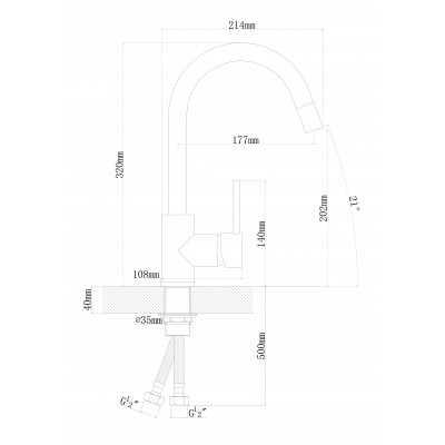 Смеситель Флорентина АЛЬФА FL цвет мокко Смеситель Флорентина АЛЬФА FL цвет мокко