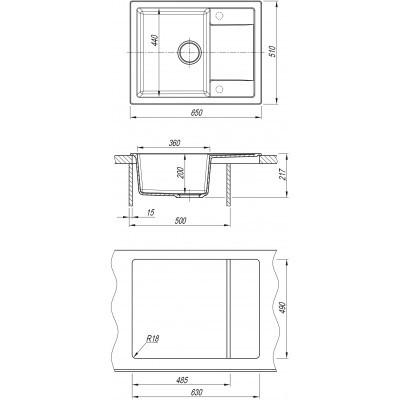 Кухонная мойка DR.Gans ТЕХНО 650 терра Кухонная мойка DR.Gans ТЕХНО 650 терра