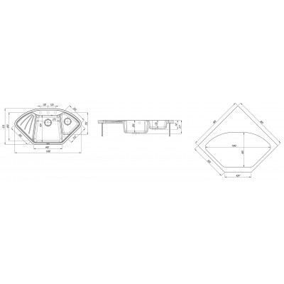 Кухонная мойка Флорентина КАПРИ коричневый Кухонная мойка Флорентина КАПРИ коричневый