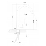 Смеситель Флорентина АЛЬФА FL цвет шампань