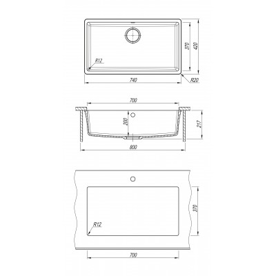 Кухонная мойка Флорентина ВЕГА 700 шампань Кухонная мойка Флорентина ВЕГА 700 шампань