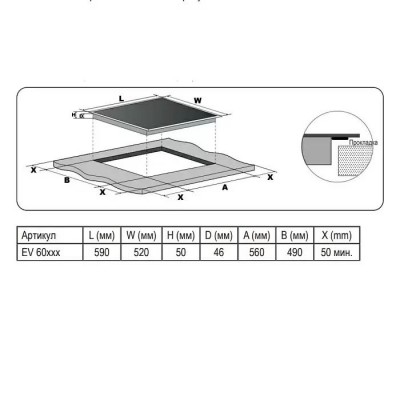 EVELUX Варочная поверхность EV 6040 EVELUX Варочная поверхность EV 6040