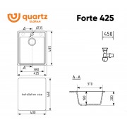 Мойка ULGRAN Quartz Forte 425-02 лен