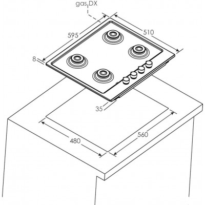 Варочная поверхность CANDY CHG 6 BF4WPXW Варочная поверхность CANDY CHG 6 BF4WPXW
