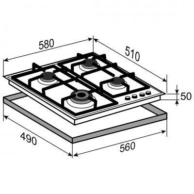 Варочная поверхность Zigmund & Shtain G 16.6 X Варочная поверхность Zigmund & Shtain G 16.6 X