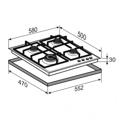 Zigmund & Shtain GN 128.61 B варочная поверхность Zigmund & Shtain GN 128.61 B варочная поверхность