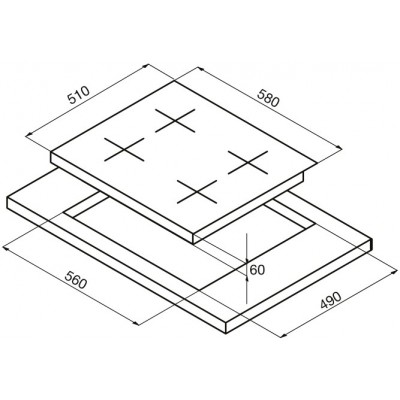 Варочная поверхность KORTING HI 6450 BCH Варочная поверхность KORTING HI 6450 BCH