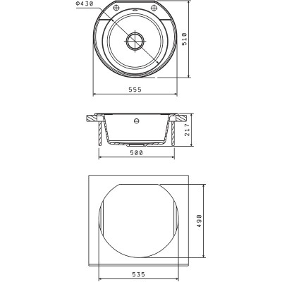 Кухонная мойка Флорентина ЭЛЬБА антрацит Кухонная мойка Флорентина ЭЛЬБА антрацит