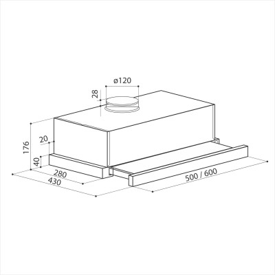 Вытяжка LEX HUBBLE 2M 600 INOX Вытяжка LEX HUBBLE 2M 600 INOX