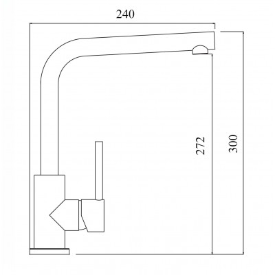 Кухонный смеситель TopZero Donald 38 Ground/CR,гранит/хром Кухонный смеситель TopZero Donald 38 Ground/CR,гранит/хром