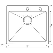 Мойка ARONA ARS 550*505 SATIN