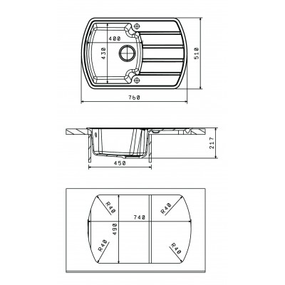 Кухонная мойка Флорентина НИРЕ 760 мокко Кухонная мойка Флорентина НИРЕ 760 мокко