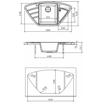 Кухонная мойка Флорентина ЛИПСИ 980 С капучино Кухонная мойка Флорентина ЛИПСИ 980 С капучино
