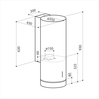 Вытяжка LEX TUBO 350 inox Вытяжка LEX TUBO 350 inox