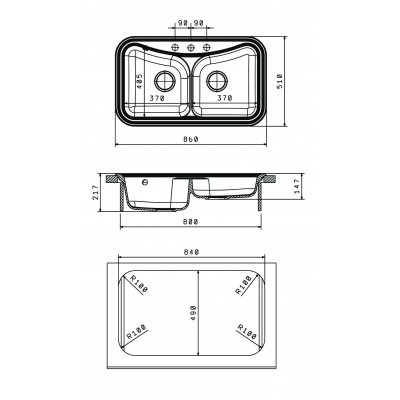 Кухонная мойка Флорентина КРИТ 860 коричневый Кухонная мойка Флорентина КРИТ 860 коричневый