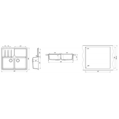 Кухонная мойка Флорентина ОСТРОВ бежевый Кухонная мойка Флорентина ОСТРОВ бежевый
