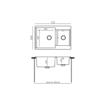 TOLERO GELCOAT Barco-772 мойка, цвет Опал TOLERO GELCOAT Barco-772 мойка, цвет Опал