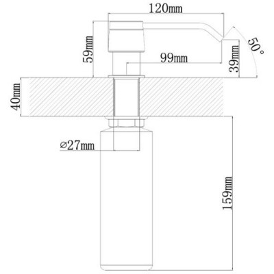 дозатор для жидкого мыла TopZero TPZ 112 SS, под нержавейку дозатор для жидкого мыла TopZero TPZ 112 SS, под нержавейку