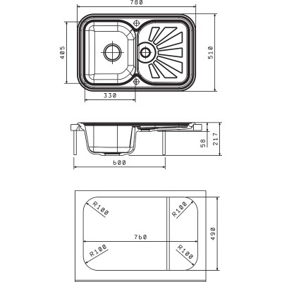 Кухонная мойка Флорентина КРИТ 780 бежевый Кухонная мойка Флорентина КРИТ 780 бежевый