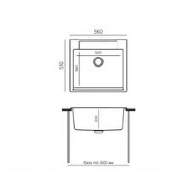 TOLERO GELCOAT Casilla-560 мойка, цвет Песочный TOLERO GELCOAT Casilla-560 мойка, цвет Песочный