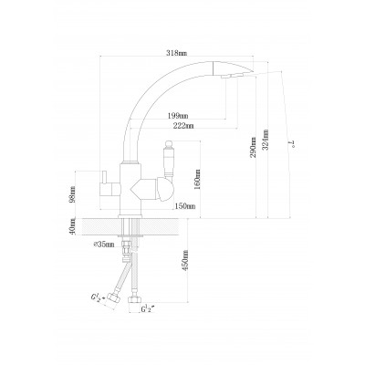 Смеситель Флорентина Шале цвет капучино Смеситель Флорентина Шале цвет капучино
