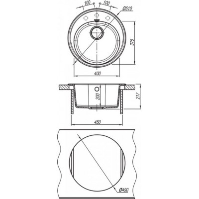 Кухонная мойка Флорентина ЛОТОС 510 коричневая Кухонная мойка Флорентина ЛОТОС 510 коричневая