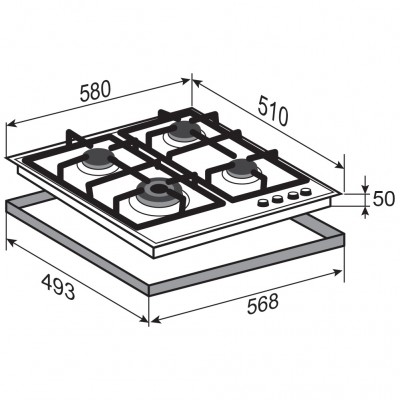 Варочная поверхность Zigmund & Shtain G 14.6 S Варочная поверхность Zigmund & Shtain G 14.6 S