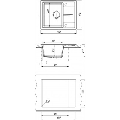Кухонная мойка DR.Gans НИКА 580 латте Кухонная мойка DR.Gans НИКА 580 латте