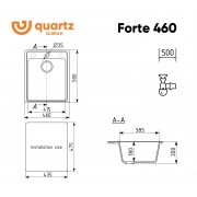 Мойка ULGRAN Quartz Forte 460-10 песок