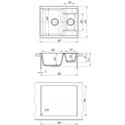 Кухонная мойка DR.Gans АСТРА 620 К дюна Кухонная мойка DR.Gans АСТРА 620 К дюна
