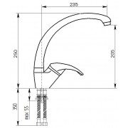 Смеситель МС-007 белый снег глянец
