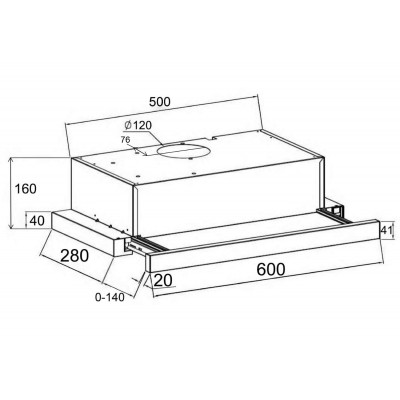 Вытяжка LEX HUBBLE 600 (1M) BLACK Вытяжка LEX HUBBLE 600 (1M) BLACK