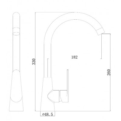 Кухонный смеситель TopZero WIX 204 SS Кухонный смеситель TopZero WIX 204 SS
