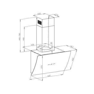 Вытяжка LEX PLAZA 600 WHITE Вытяжка LEX PLAZA 600 WHITE
